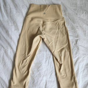 Lululemon Align High-Rise Khaki Yoga Leggings Capris High Wasted Size 0
